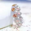 8ctw Pink and Champagne Sapphire Eternity Ring