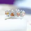 8ctw Pink and Champagne Sapphire Eternity Ring