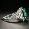 Art Deco 4.6ct Asscher Cut Emerald Engagement Ring
