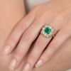 4ct Octagon-shaped Emerald Vintage Engagement Ring 