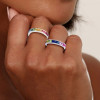 9CTW Princess Cut Rainbow Sapphire Eternity Ring