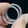 9CTW Princess Cut Rainbow Sapphire Eternity Ring