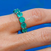 10ctw Round Cut Emerald Wedding Band