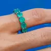 10ctw Round Cut Emerald Wedding Band