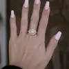 7MM White Opal Vintage Halo Engagement Ring
