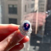 2.5ct Oval Cut Tanzanite Blue Sapphire Vintage Cocktail Ring