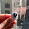 2.5ct Oval Cut Tanzanite Blue Sapphire Vintage Cocktail Ring