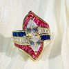 2.5ctw Pear Cut Crossover Vintage Engagement Ring