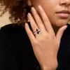 2.5ctw Ruby and Sapphire Crossover Vintage Engagement Ring