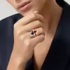 2.5ctw Ruby and Sapphire Crossover Vintage Engagement Ring