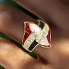2.5ctw Pear Cut Crossover Vintage Engagement Ring