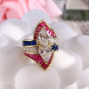 2.5ctw Pear Cut Crossover Vintage Engagement Ring