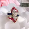 2.5ctw Pear Cut Crossover Vintage Engagement Ring