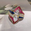 2.5ctw Pear Cut Crossover Vintage Engagement Ring