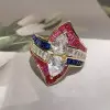 2.5ctw Pear Cut Crossover Vintage Engagement Ring