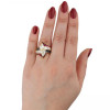 2.5ctw Pear Cut Crossover Vintage Engagement Ring