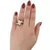 2.5ctw Pear Cut Crossover Vintage Engagement Ring