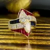 2.5ctw Pear Cut Crossover Vintage Engagement Ring