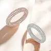 Paved White Sapphire Twist Wedding Band