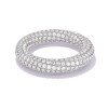 Paved White Sapphire Twist Wedding Band