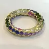 Round Cut Rainbow Sapphire Twist Eternity Band