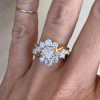 Vintage 1ct White Sapphire Bypass Engagement Ring