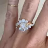 Vintage 1ct White Sapphire Bypass Engagement Ring