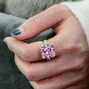 13ct Cushion Cut Pink Sapphire Engagement Ring
