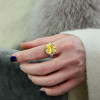 13ct Cushion Cut Pink Sapphire Engagement Ring