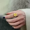 13ct Cushion Cut Pink Sapphire Engagement Ring