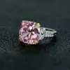 13ct Cushion Cut Pink Sapphire Engagement Ring