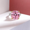 13ct Cushion Cut Pink Sapphire Engagement Ring