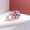 13ct Cushion Cut Pink Sapphire Engagement Ring