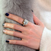 13ct Cushion Cut Pink Sapphire Engagement Ring