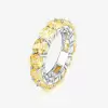 5MM Cushion Cut Yellow Sapphire Eternity Ring