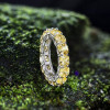 5MM Cushion Cut Yellow Sapphire Eternity Ring