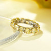 5MM Cushion Cut Yellow Sapphire Eternity Ring