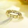 5MM Cushion Cut Yellow Sapphire Eternity Ring