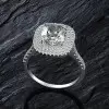 3.5ct Double Halo Cushion Cut Wedding Ring Set