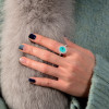 2.5ct Aquamarine Paraiba Tourmaline Engagement Ring