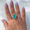 8ct Emerald Cut Paraiba Three-stone Engagement Ring