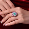 2ct Paraiba Tourmaline Vintage Halo Cocktail Ring