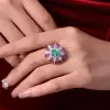 2ct Paraiba Tourmaline Vintage Halo Cocktail Ring