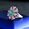 2ct Paraiba Tourmaline Vintage Halo Cocktail Ring