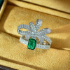 Vintage Bowknot Emerald Cocktail Ring