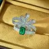 Vintage Bowknot Emerald Cocktail Ring
