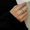 Baguette Cut Rainbow Sapphire Eternity Ring