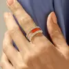 Baguette Cut Rainbow Sapphire Eternity Ring