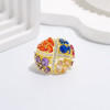 Multicolor Sapphire Bold Cocktail Ring