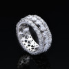 Heart Cut White Sapphire Eternity Ring